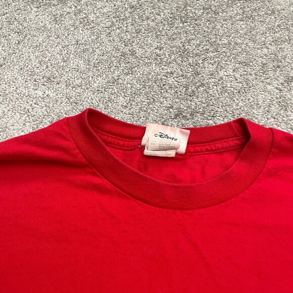 Walt Disney World Mickey Mouse Vintage Graphic T-Shirt Mens XL Red Crew Neck Tee - Picture 3 of 11